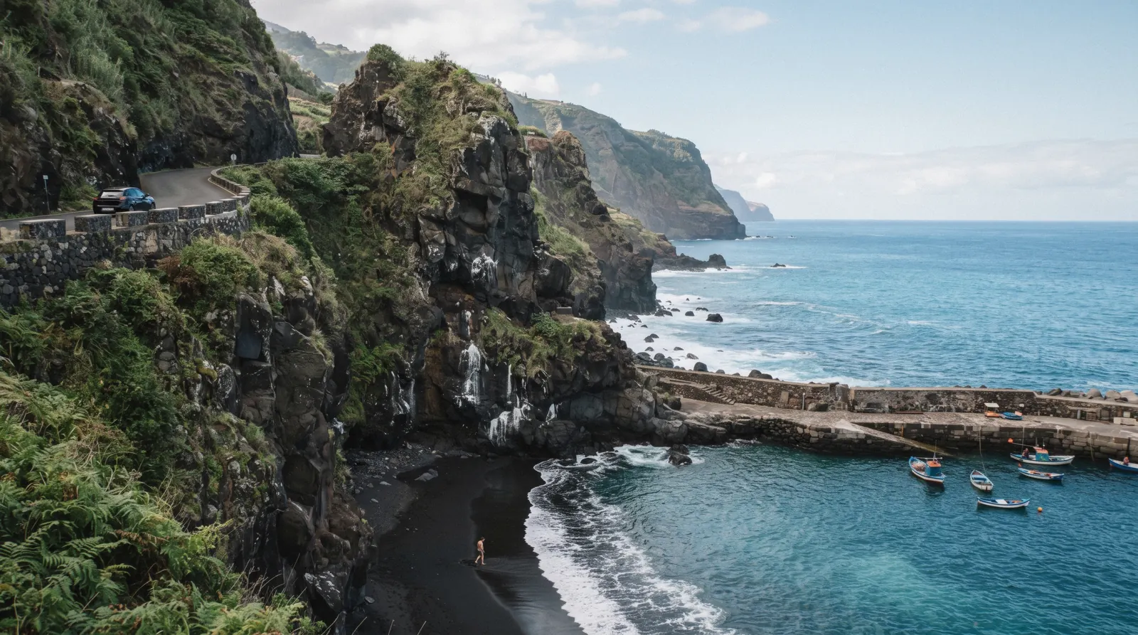 The jagged ridge of Pico do Areeiro with cloud filling the valleys below, one of the first answers to what to see in Madeira